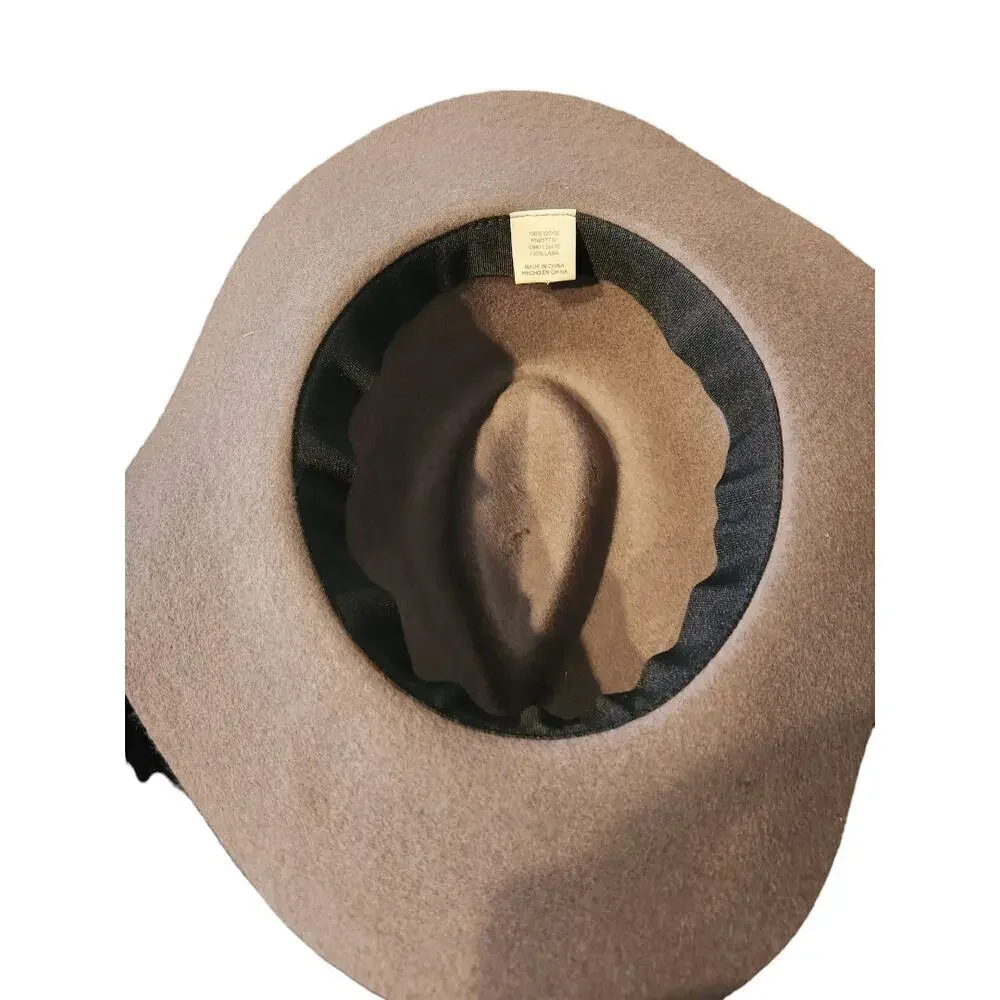 100% wool floppy womens‎ hat with gold hearts